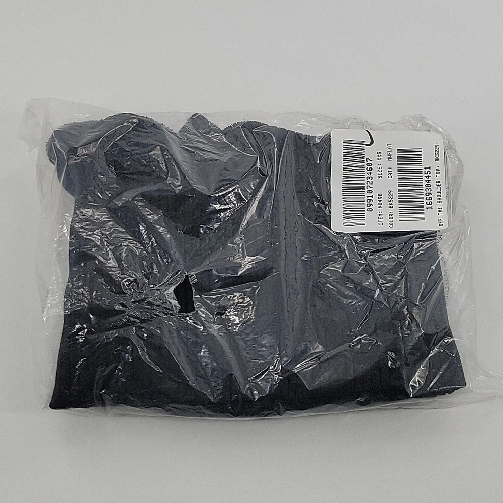 Madewell Off-Shoulder Long-Sleeve Top in True Black size XXS NWT NO498 - Picture 11 of 12